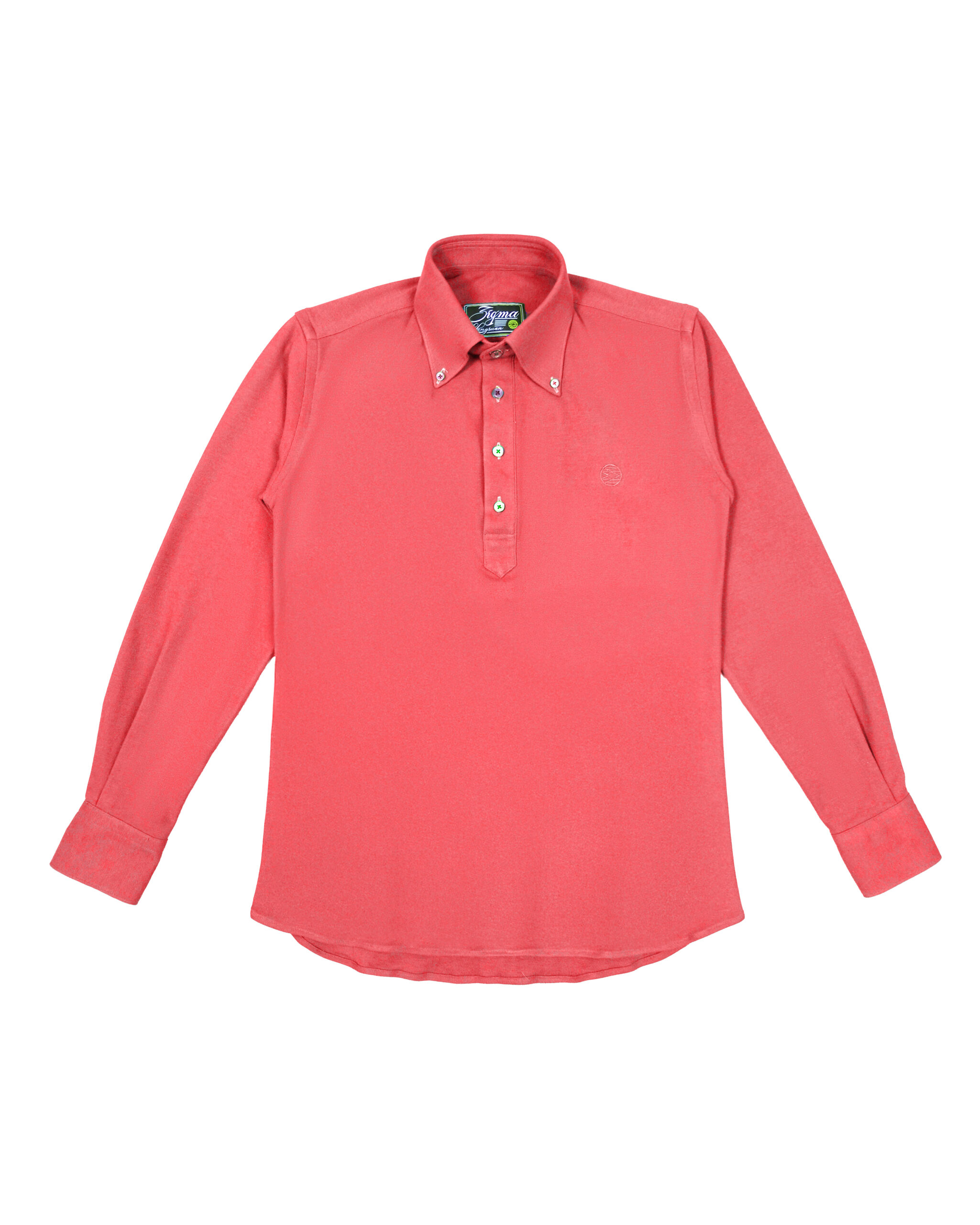 Zigma Club Polo Long-Sleeve Pullover Shirt-1
