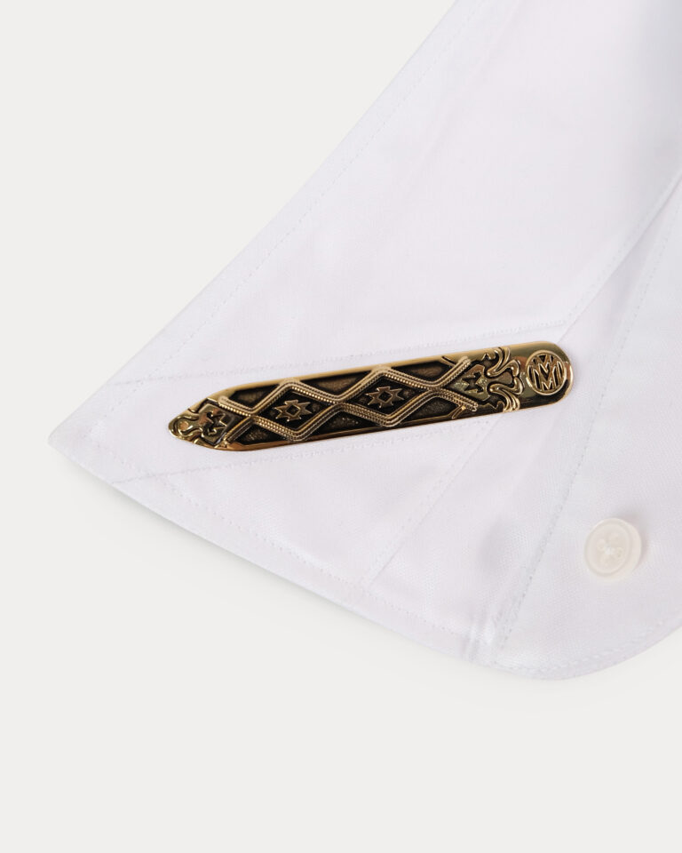 Zigma Art Deco Collar Stay – Gold