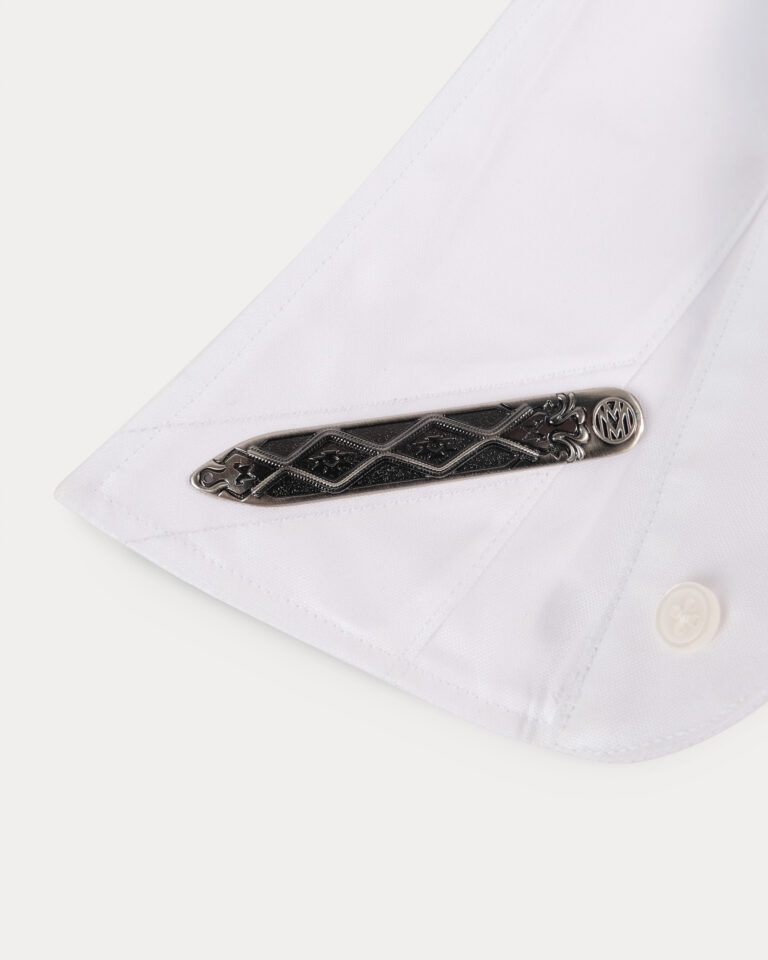 Zigma Art Deco Collar Stay – Silver