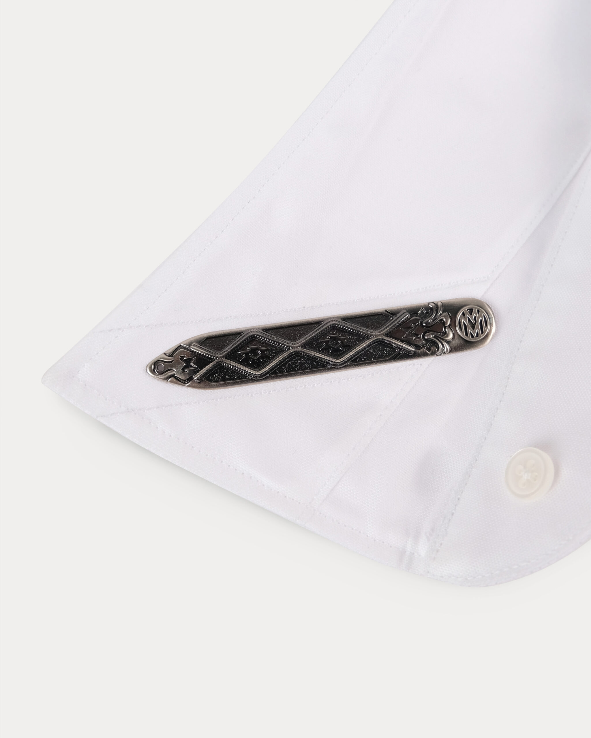 Zigma Art Deco Collar Stay – Silver
