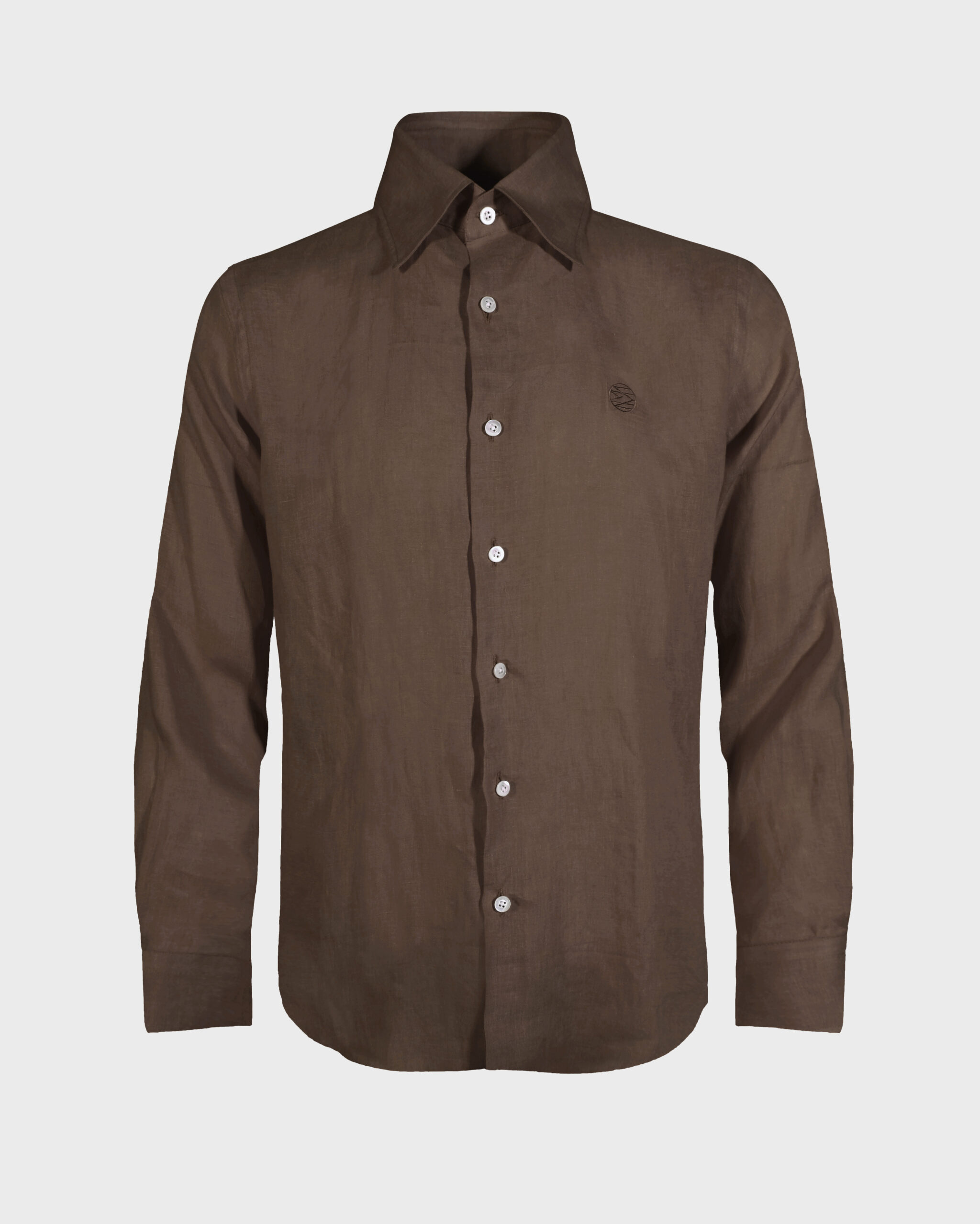 Olivier French Linen Long-Sleeve Shirt