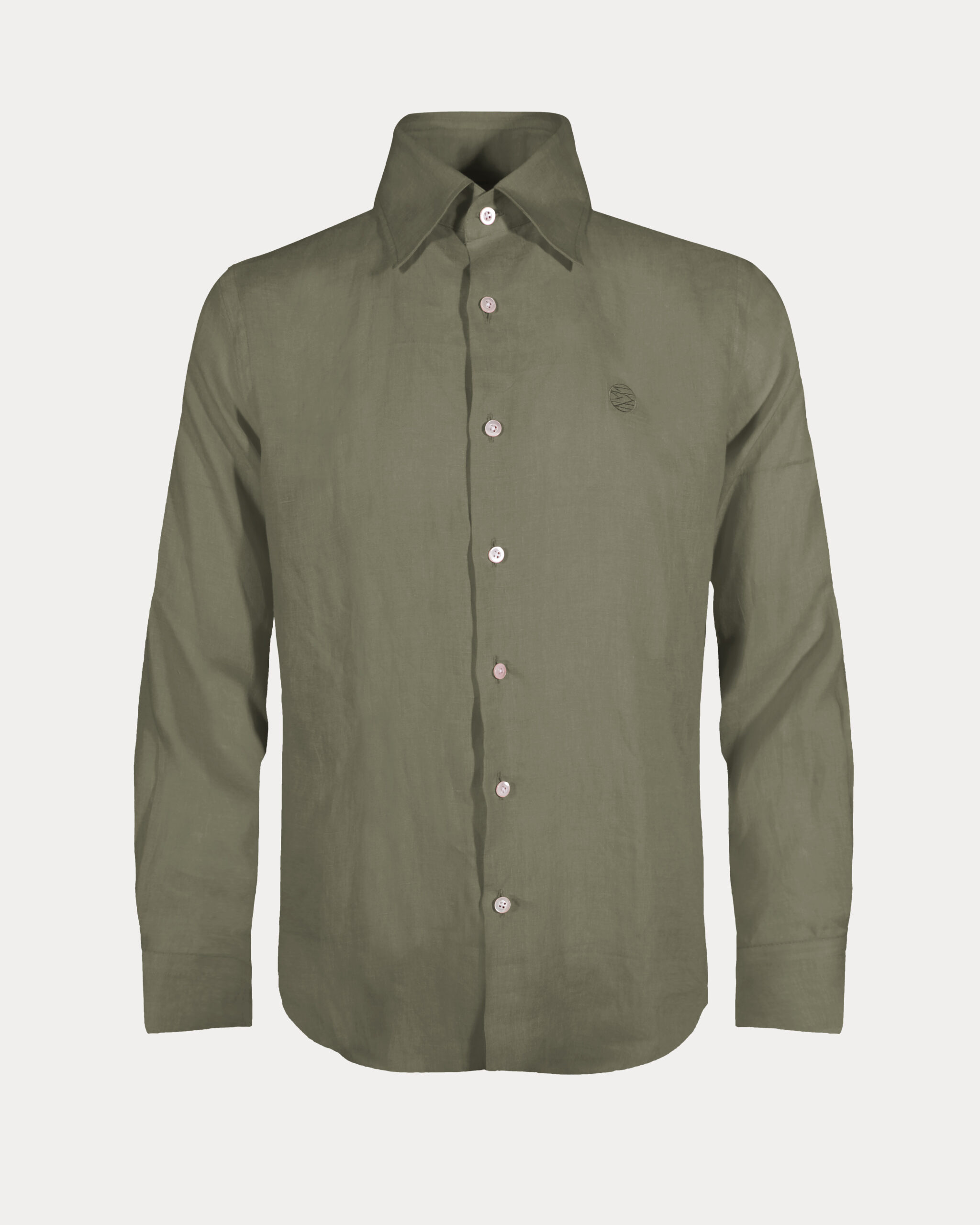 Olivier French Linen Long-Sleeve Shirt