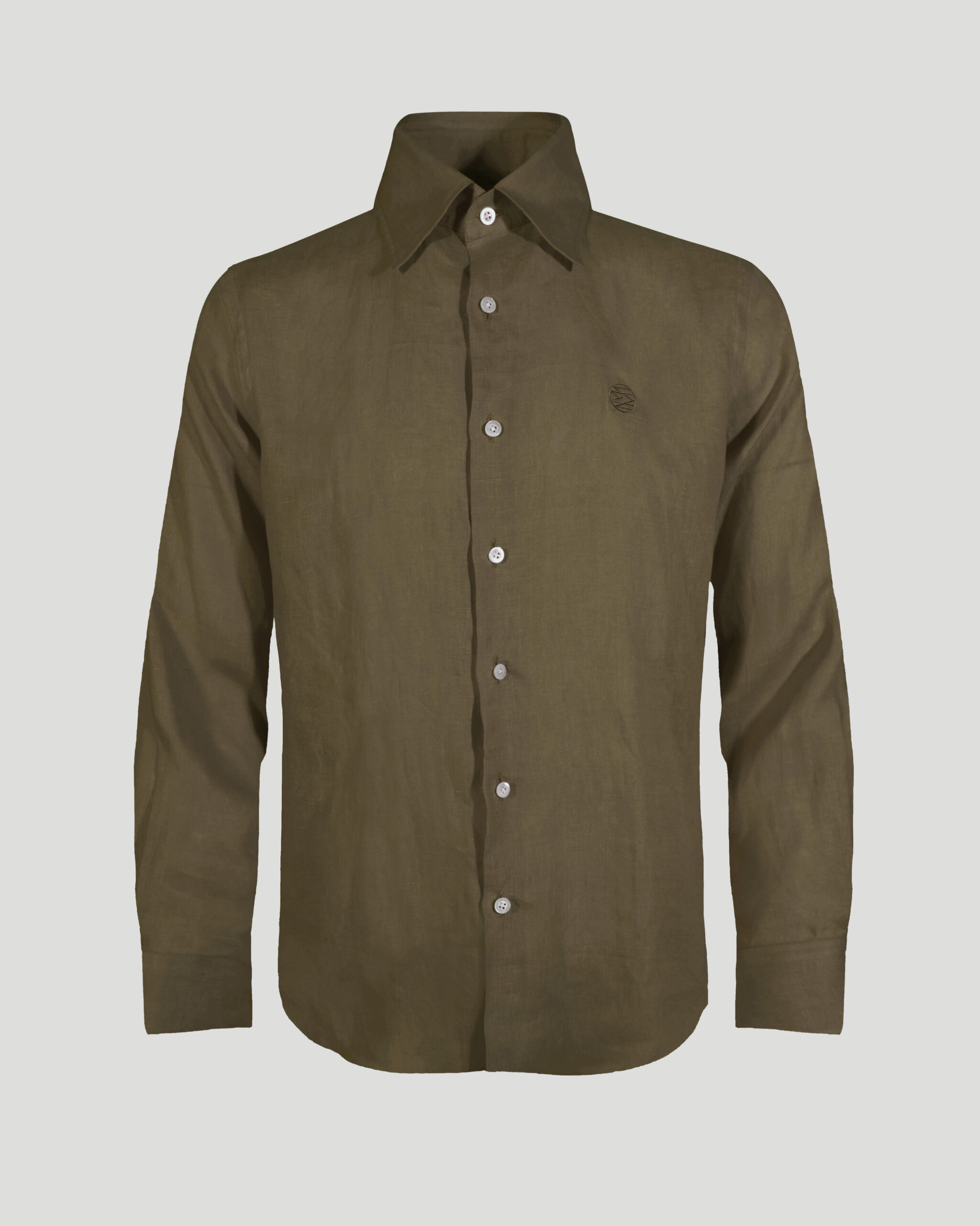 Olivier French Linen Long-Sleeve Shirt